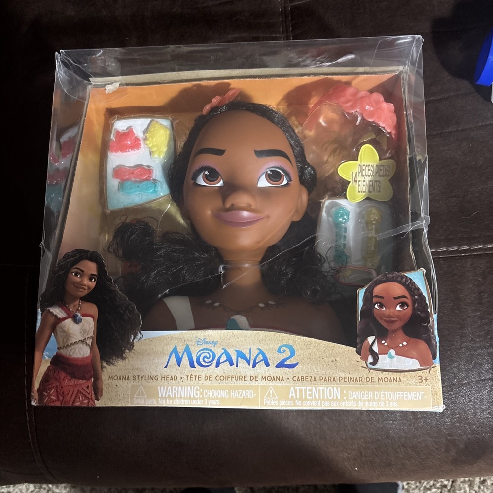 Disney Princess Moana 2 Styling‎ Head Toy W/ Accessories NEW! In box.